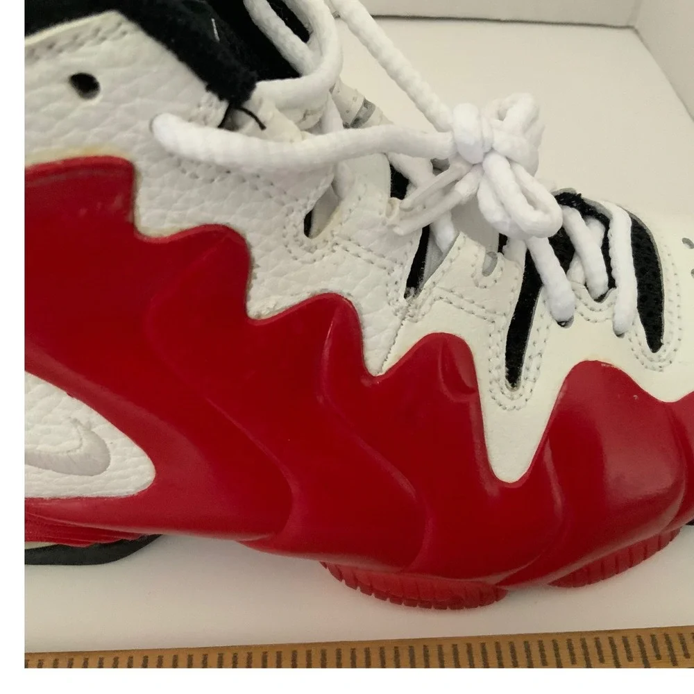 Nike Air Penny III 3 LE GS White Varsity Red Black 344977-101 Mens 4.5Y Sneakers